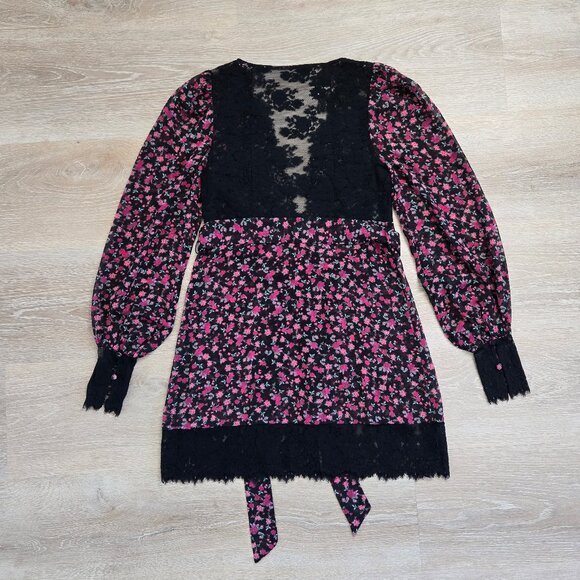 For Love & Lemons X Victoria’s Secret Melrose Floral Rose Robe Lace Small Sheer - Picture 10 of 17